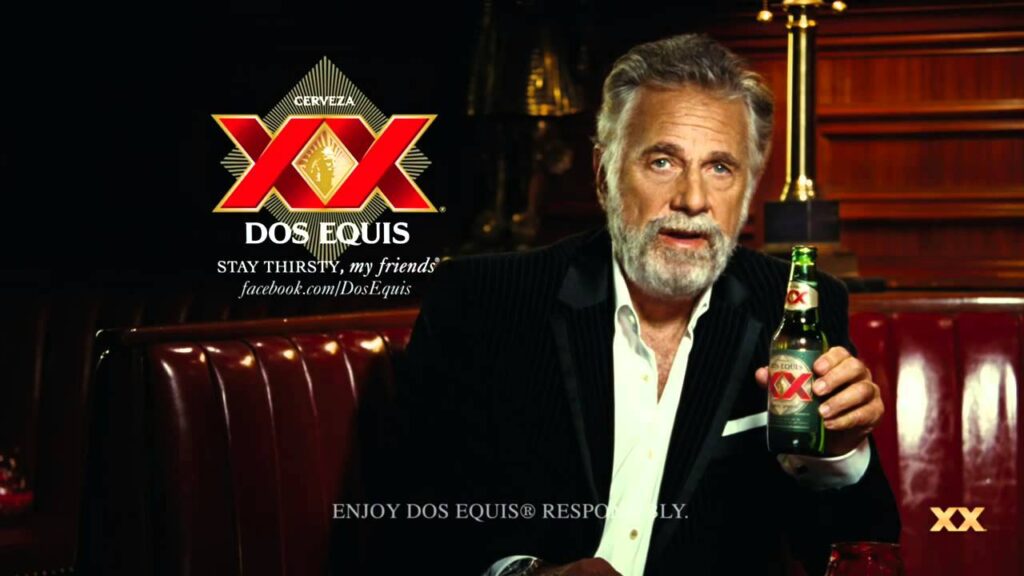 Iconic Beer Ads - Dos Equis - Most Interesting Man in the World - Beer Babes Burgers